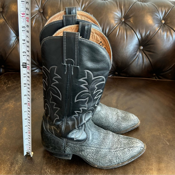 Alberta Men's Black Cowboy Western Boots size 12D - Picture 9 of 9